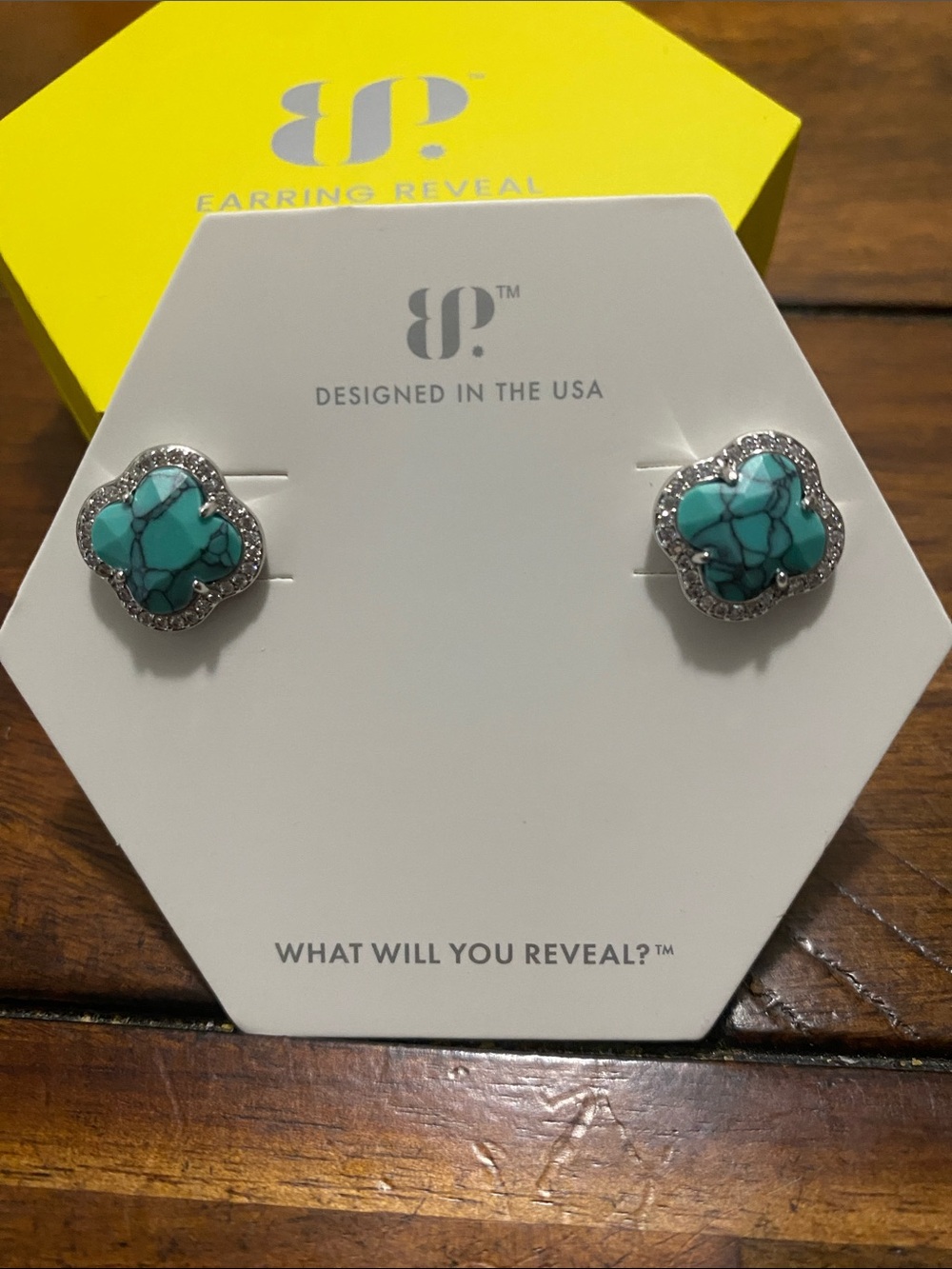 Bomb Party OG Originals Earrings - Turquoise Magnesite - Rhodium